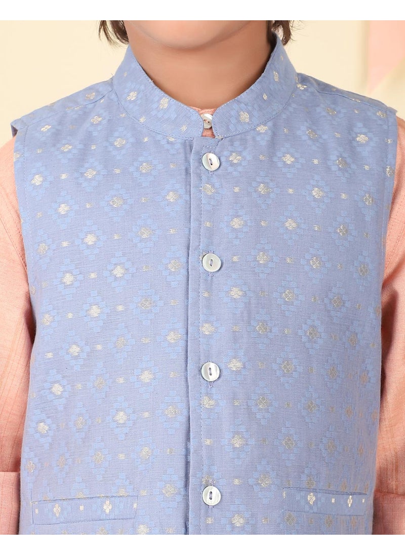 Orange Viscose Blend Cutwork 2Pc Kurta Set