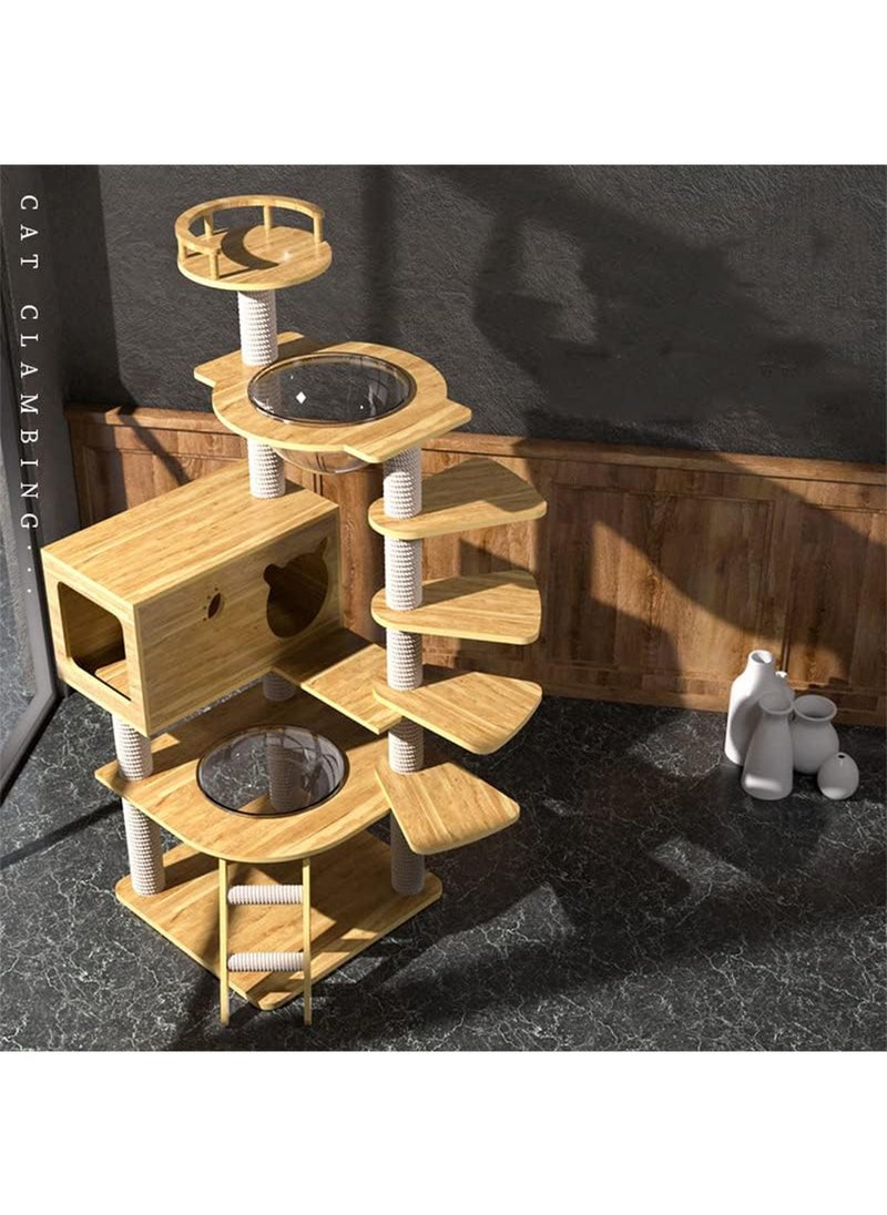 Cat Condo Tower with Sisal Scratching Post MultiLevel Cat Tree Cat Play House and Rest Place for Indoor Cats and Pets