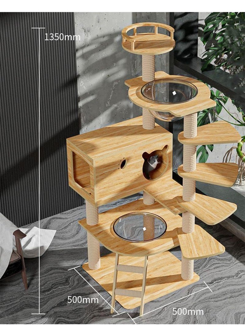 Cat Condo Tower with Sisal Scratching Post MultiLevel Cat Tree Cat Play House and Rest Place for Indoor Cats and Pets