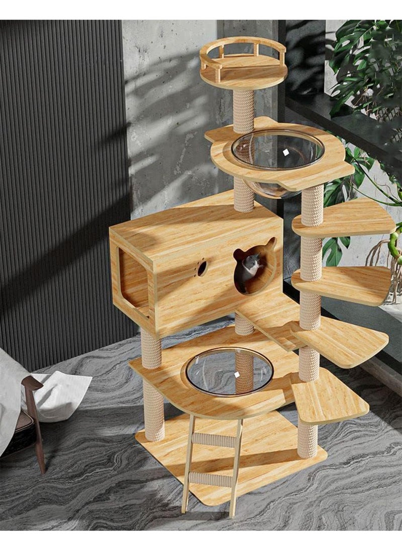 Cat Condo Tower with Sisal Scratching Post MultiLevel Cat Tree Cat Play House and Rest Place for Indoor Cats and Pets