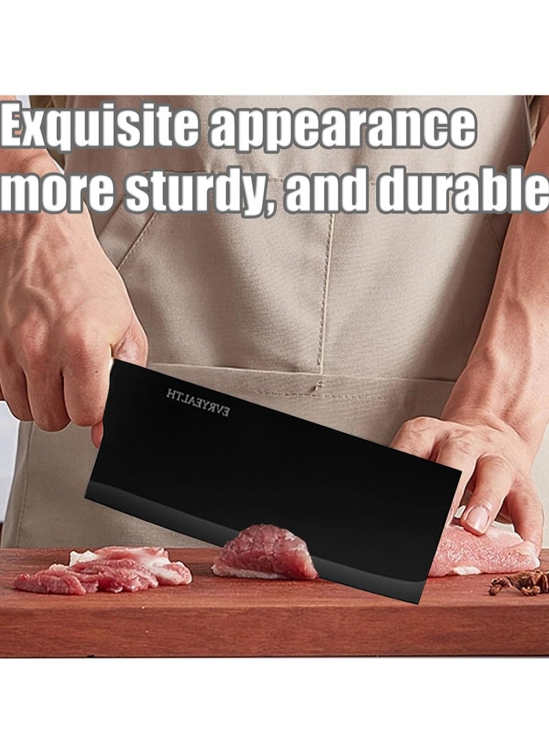 9-Piece Marble Pattern Handle Kitchen Knife Set – Premium Stainless Steel (Black with transparent)