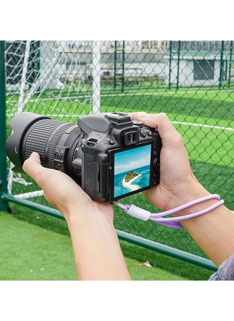 Camera Wrist Strap Lanyard with Screw for DJI Osmo Pocket 3 for Insta 360 X3/X4/X2 Universal Hand Strap for DSLR Cameras Action Cameras Selfie Sticks (Purple)