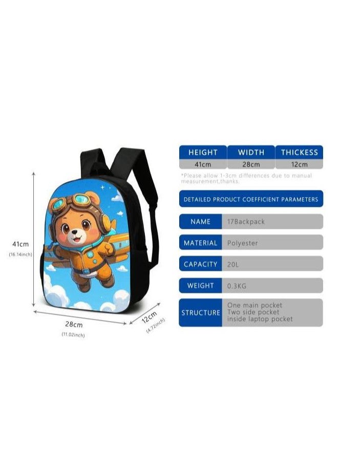 Cartoon style universal three-piece schoolbag - 871