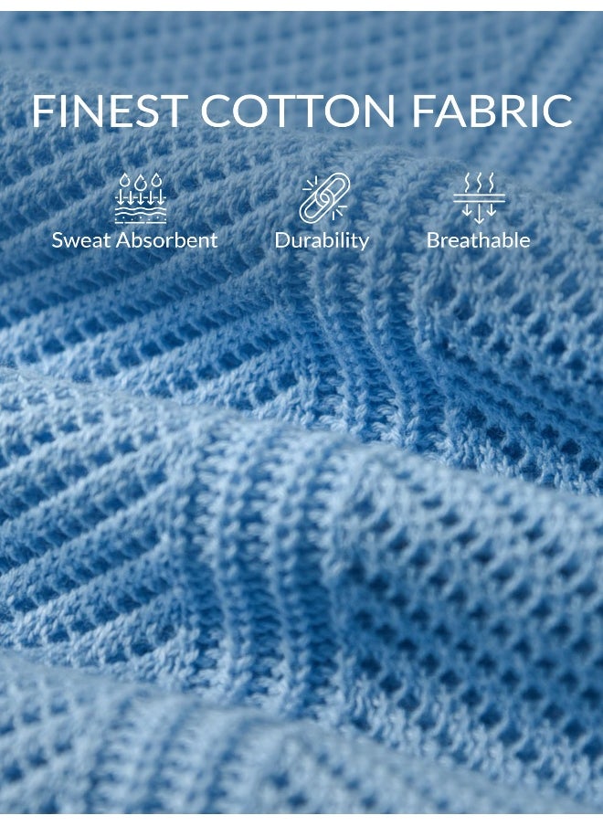 Arctic Blue Half-Sleeves Knitted Mens Shirt