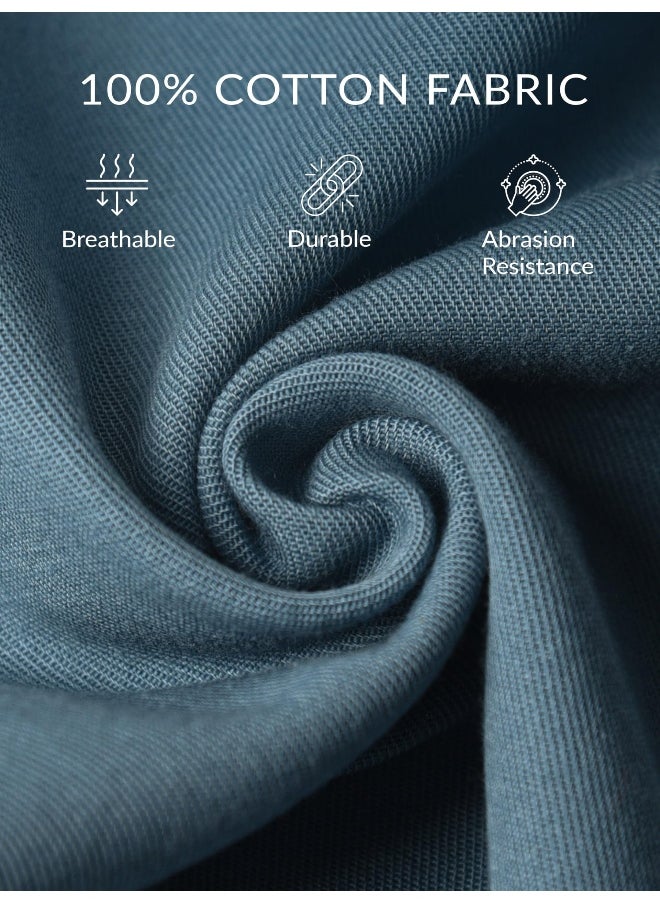 Smoky Blue Cotton Shirt for Men