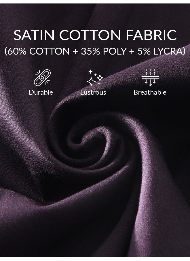 Dark Wine Satin Shirt