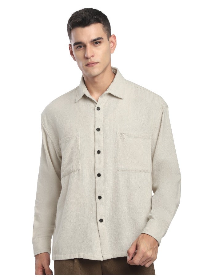Off White Dual Pocket Cotton Shirt