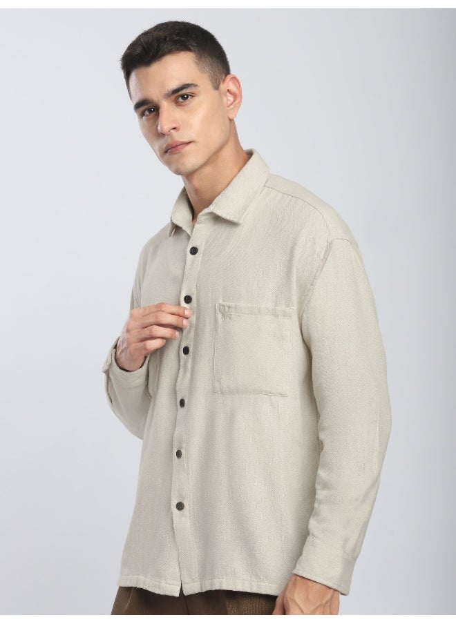 Off White Dual Pocket Cotton Shirt
