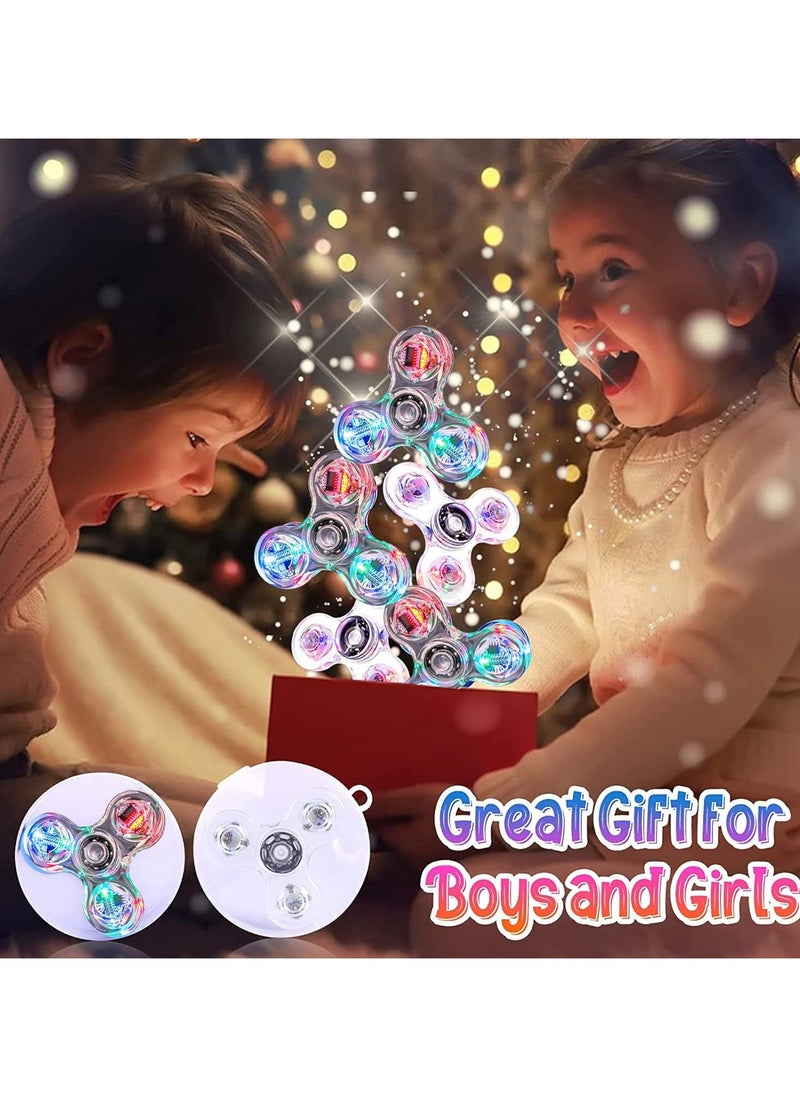 Crystal Led Light Fidget Toy Stress Relief Anti-Anxiety Brain Development Gift for Children and Adults (Crystal-White)