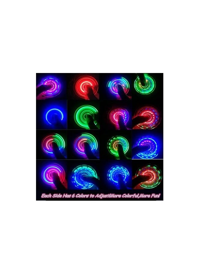 Crystal Led Light Fidget Toy Stress Relief Anti-Anxiety Brain Development Gift for Children and Adults (Crystal-White)