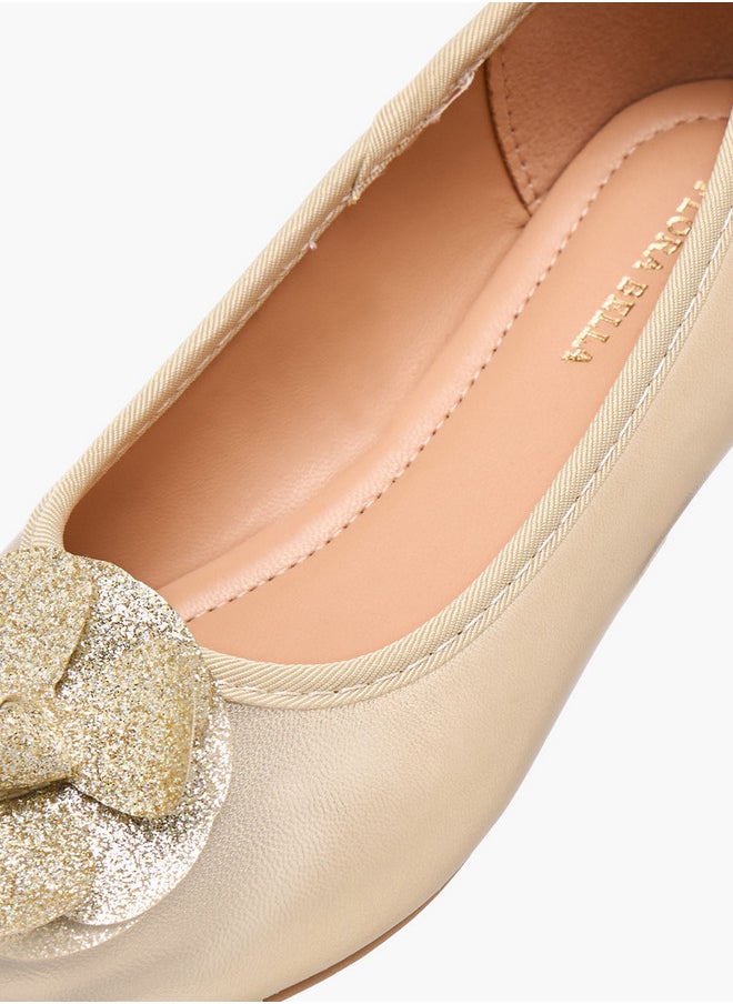 Accent Detail Slip-On Ballerina Shoes