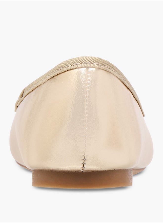 Accent Detail Slip-On Ballerina Shoes