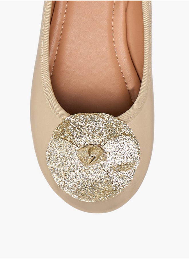 Accent Detail Slip-On Ballerina Shoes