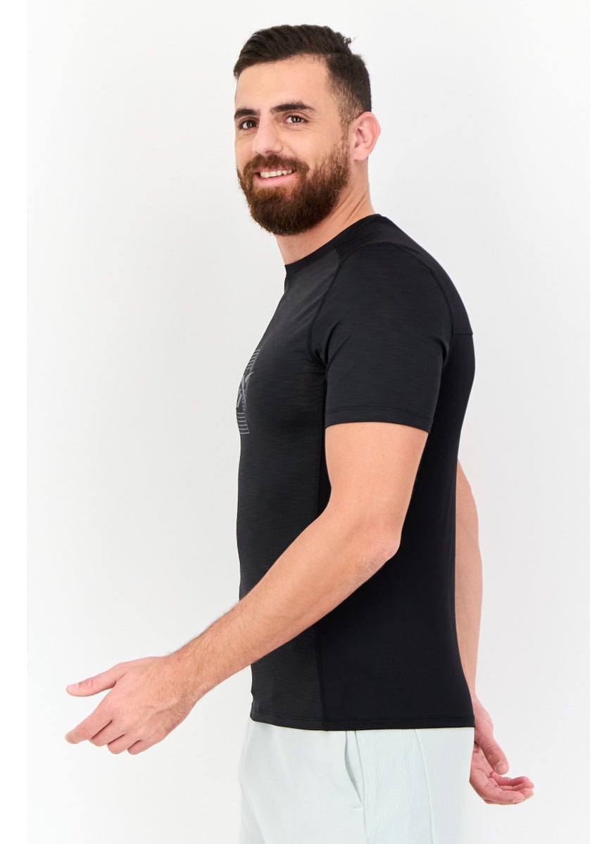 Men Sportswear Fit Short Sleeves Training T-Shirt, Black