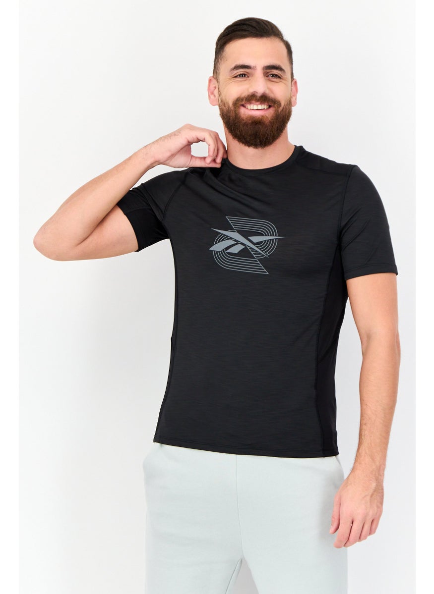 Men Sportswear Fit Short Sleeves Training T-Shirt, Black