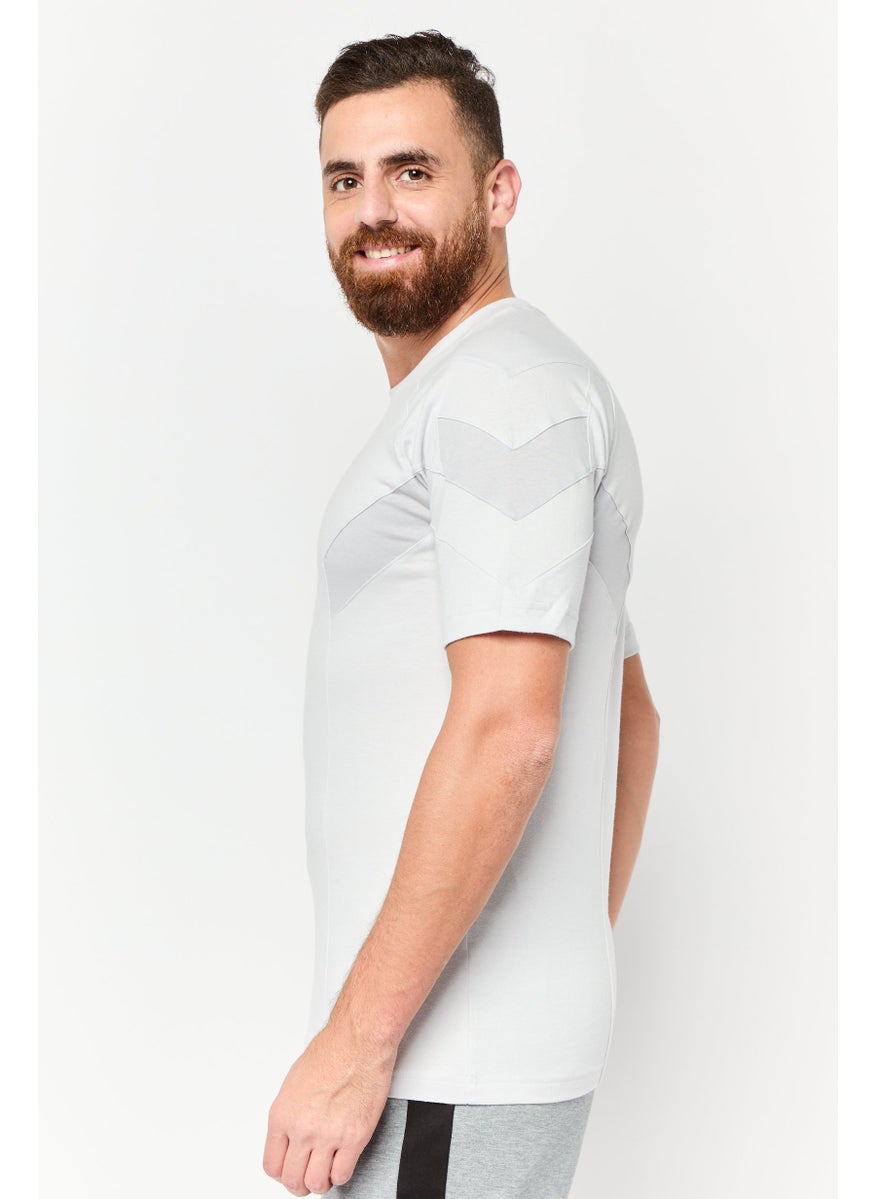 Men Sportswear Fit Short Sleeve Outdoor T-Shirt, Grey
