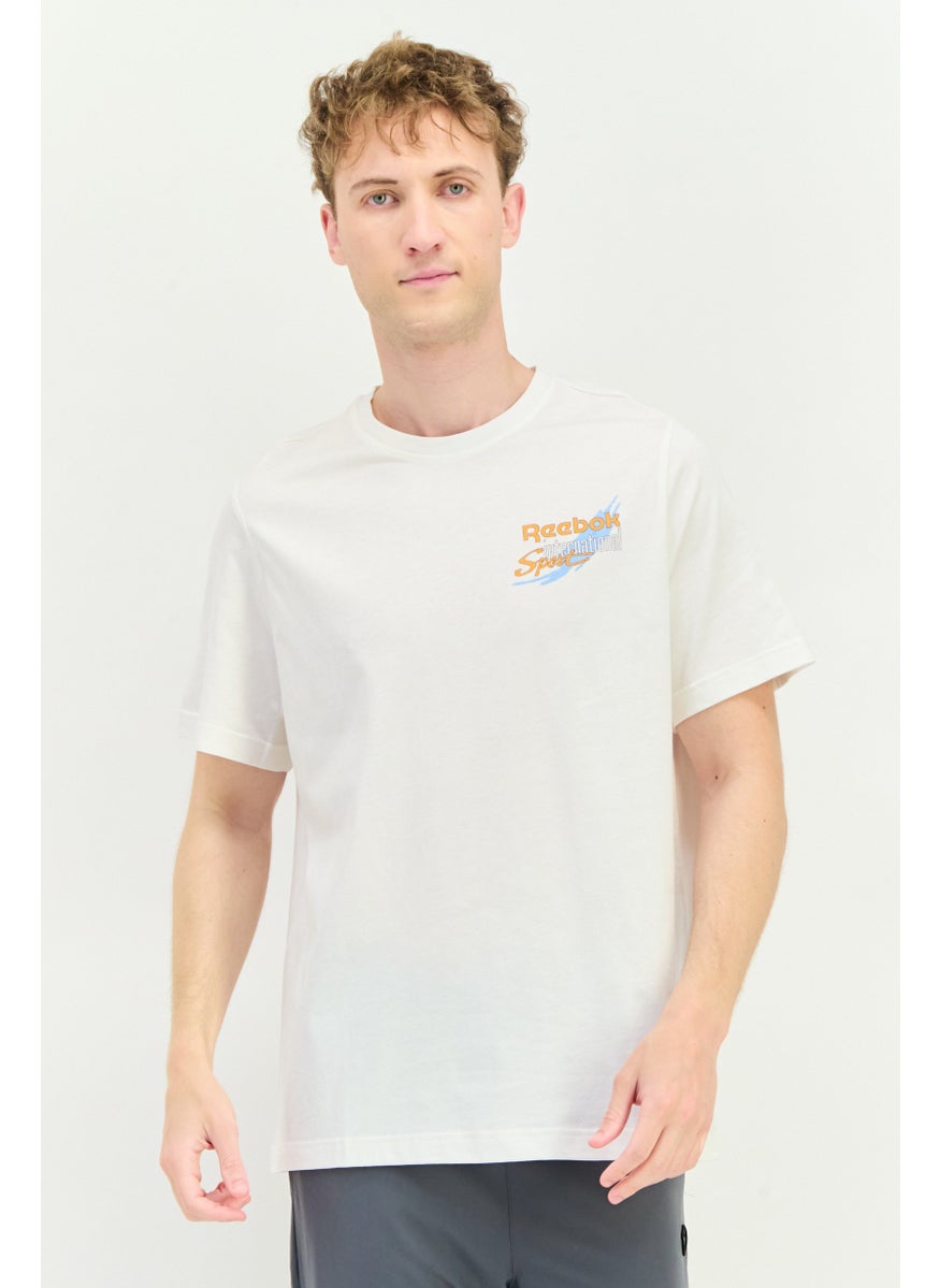 Men Sportswear Fit Short Sleeve Outdoor T-shirt, White