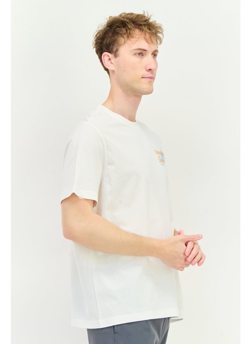 Men Sportswear Fit Short Sleeve Outdoor T-shirt, White