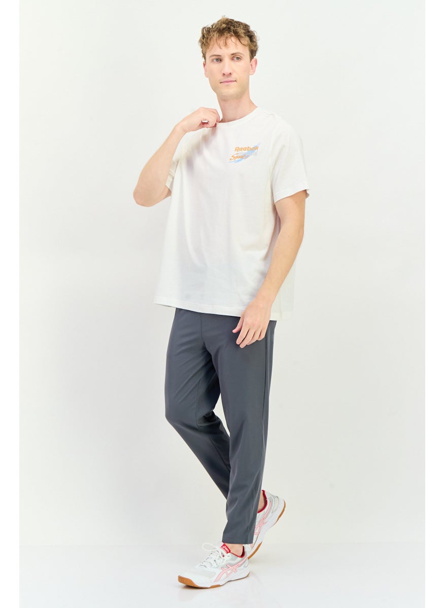 Men Sportswear Fit Short Sleeve Outdoor T-shirt, White