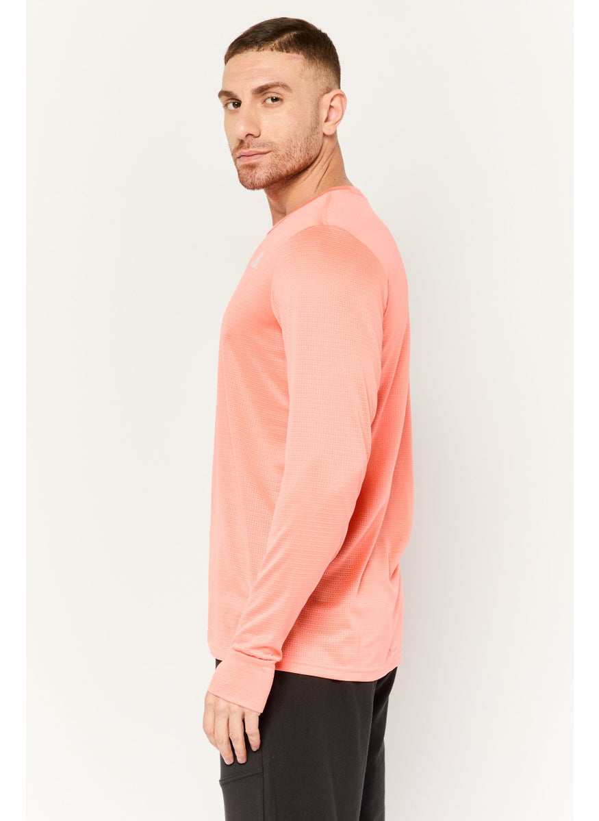 Men Sportswear Fit Long Sleeve Training T-Shirt, Coral
