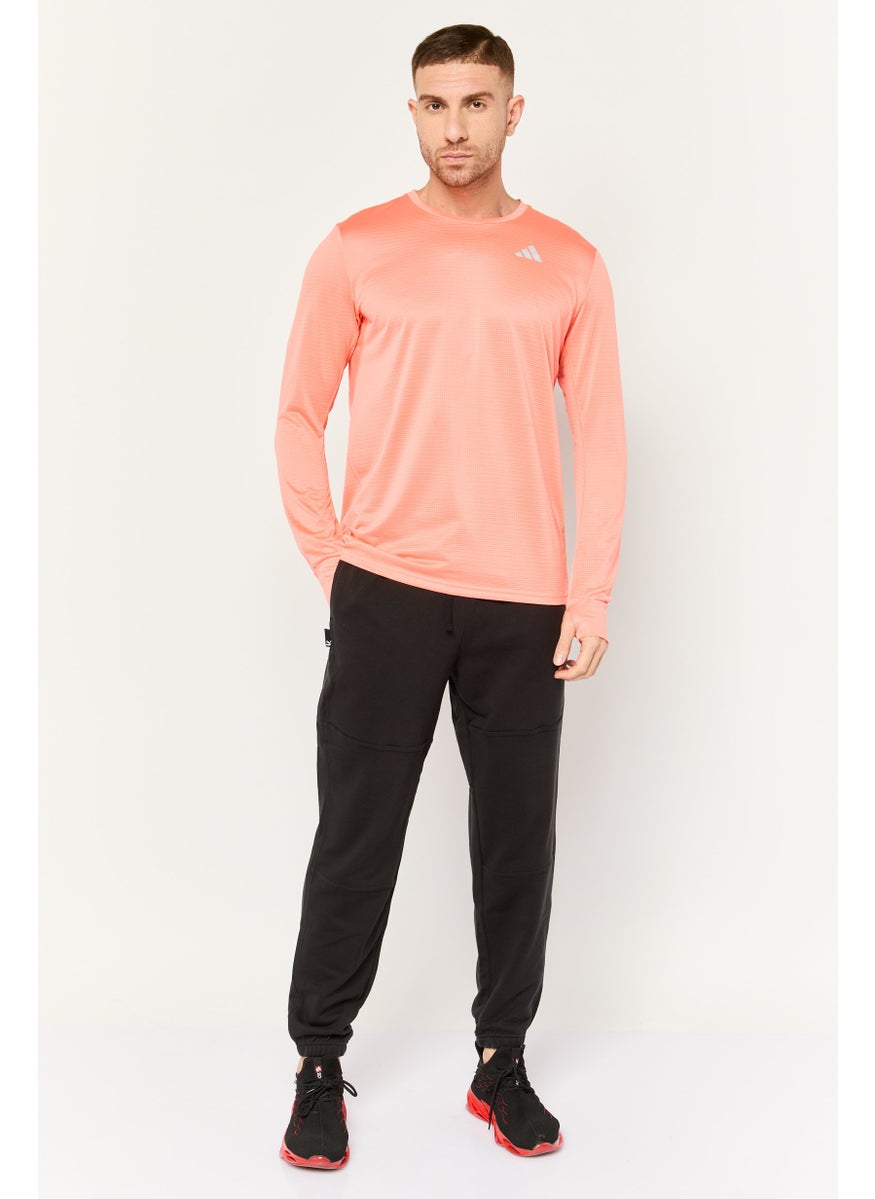 Men Sportswear Fit Long Sleeve Training T-Shirt, Coral