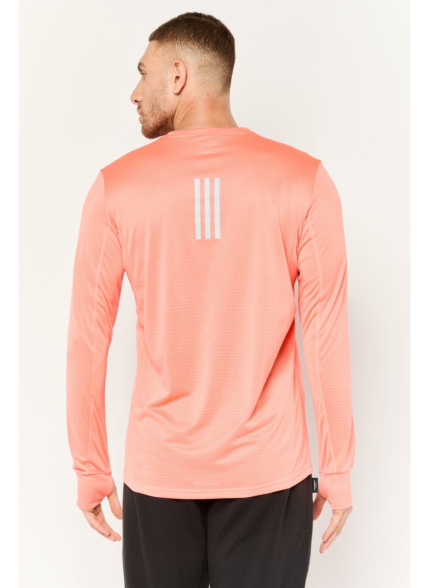 Men Sportswear Fit Long Sleeve Training T-Shirt, Coral