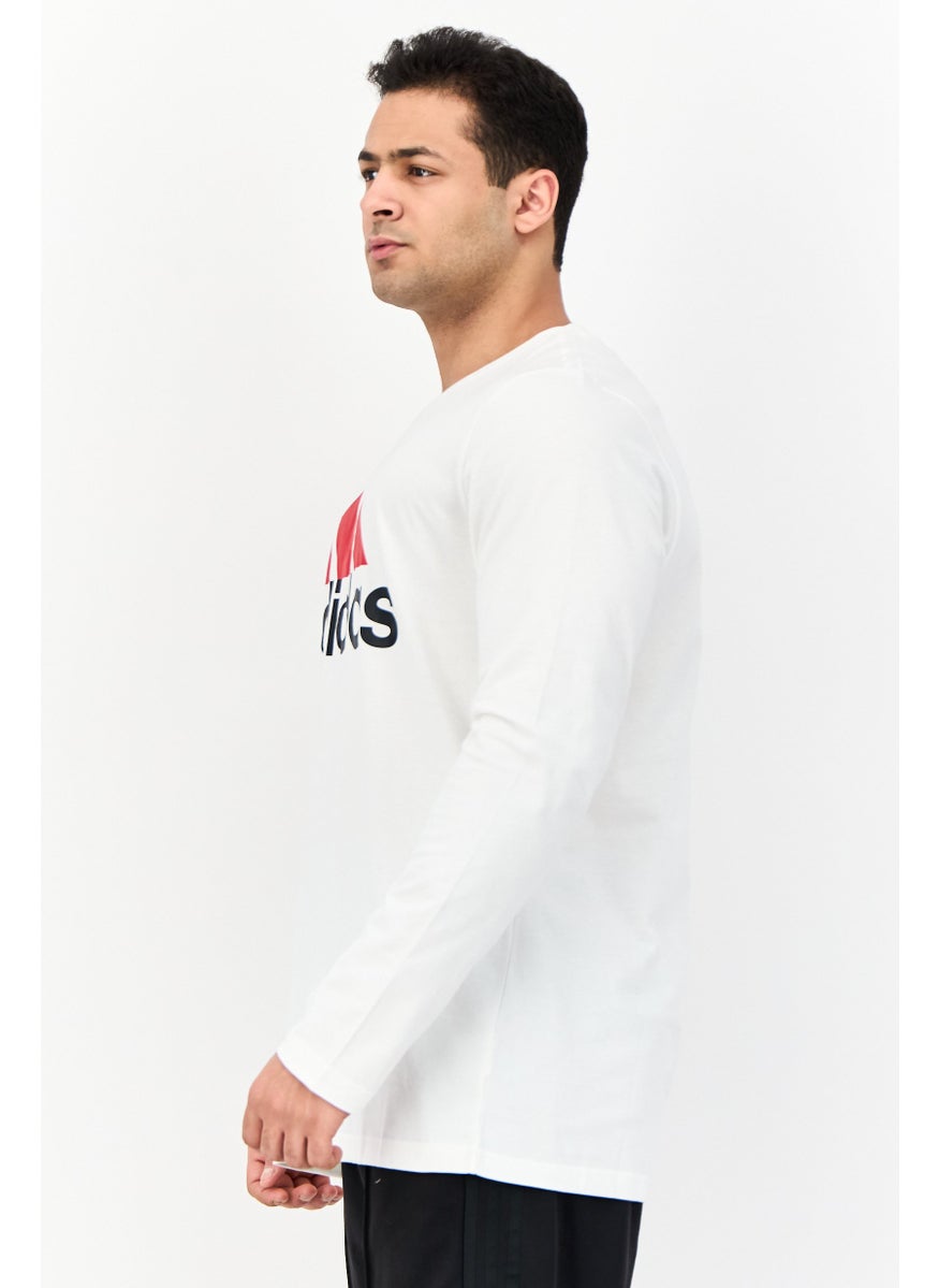 Men Sportswear Fit Long Sleeve Outdoor T-Shirt, Off White