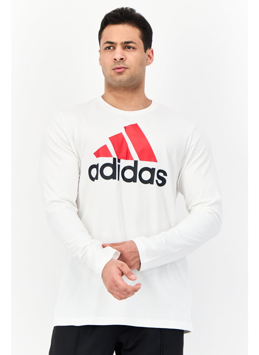 Men Sportswear Fit Long Sleeve Outdoor T-Shirt, Off White