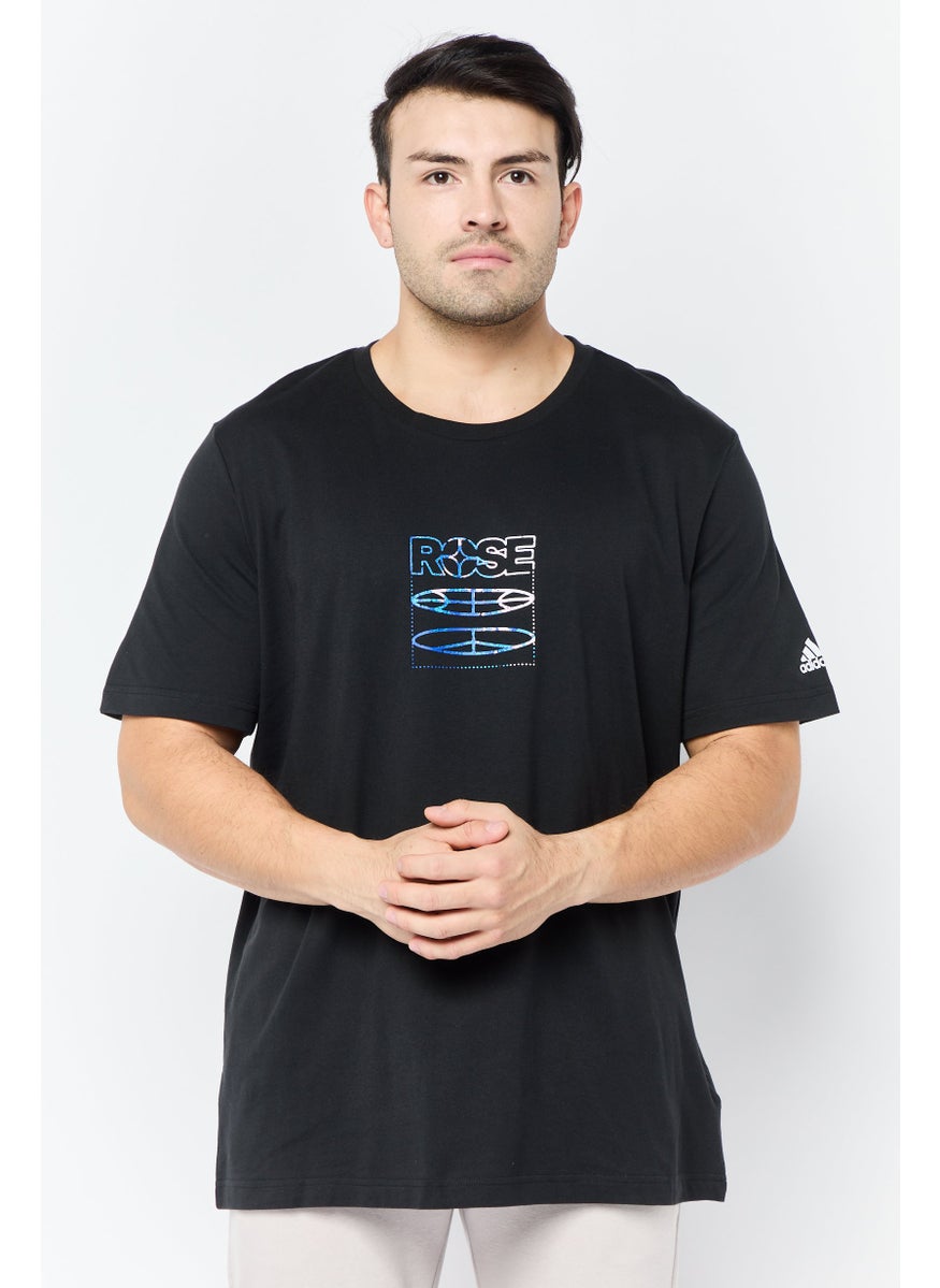 Men Sportswear Fit Short Sleeves Training T-Shirt, Black