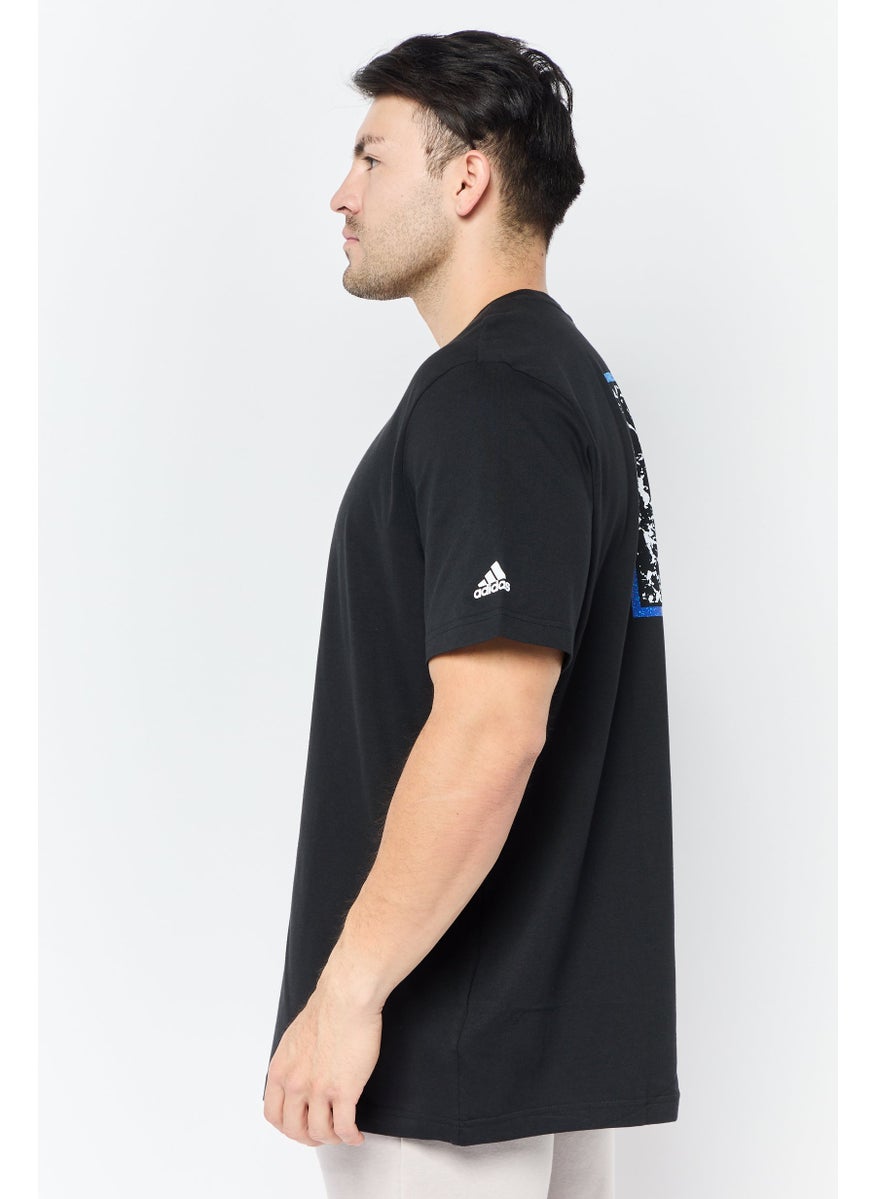 Men Sportswear Fit Short Sleeves Training T-Shirt, Black
