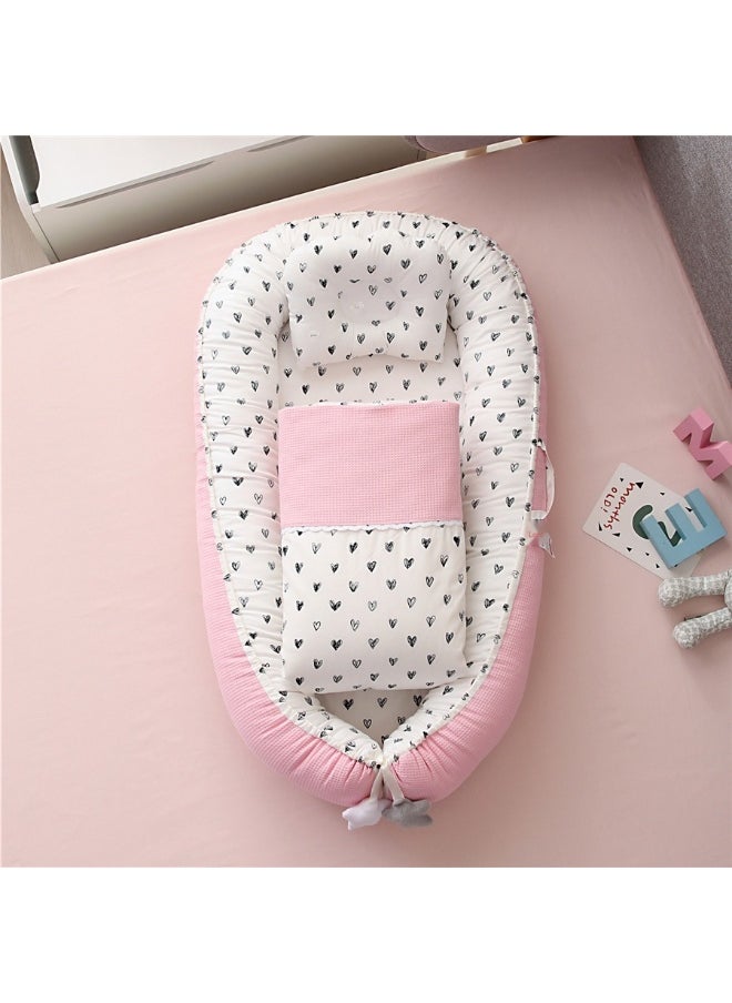 Honeycomb Breathable Removable Portable Baby Nest with Pillow - Travel Crib for Infants
