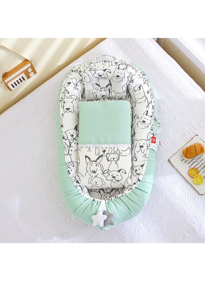 Breathable Honeycomb Portable Baby Crib with Removable Cover - Biomechanical Infant Nest and Travel Bed Pillow