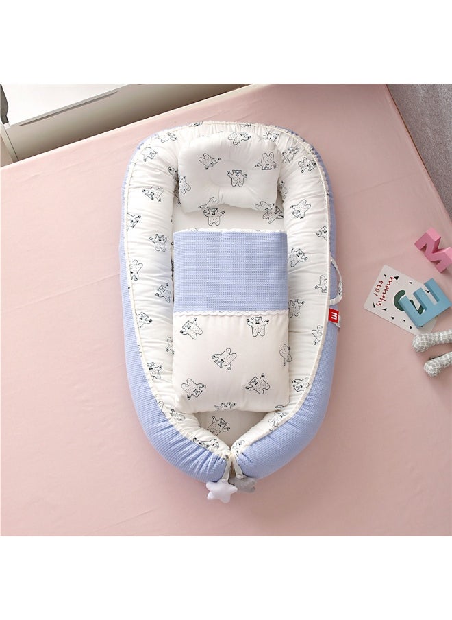 Breathable Honeycomb Portable Washable Baby Nest Crib with Removable Mattress for Travel