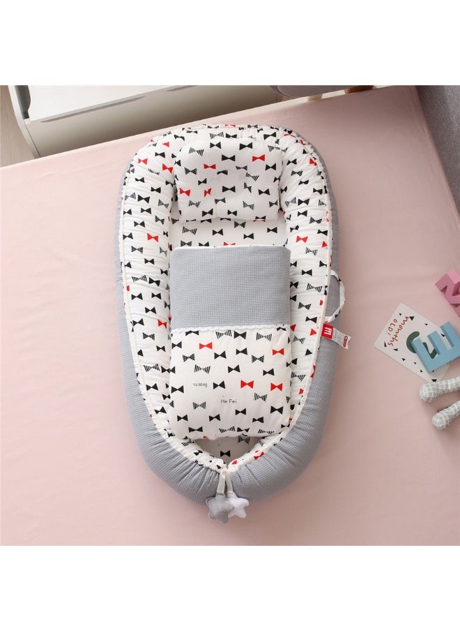 Portable Baby Crib with Breathable Honeycomb Design - Removable & Washable Bionic Infant Nest and Pillow for Travel