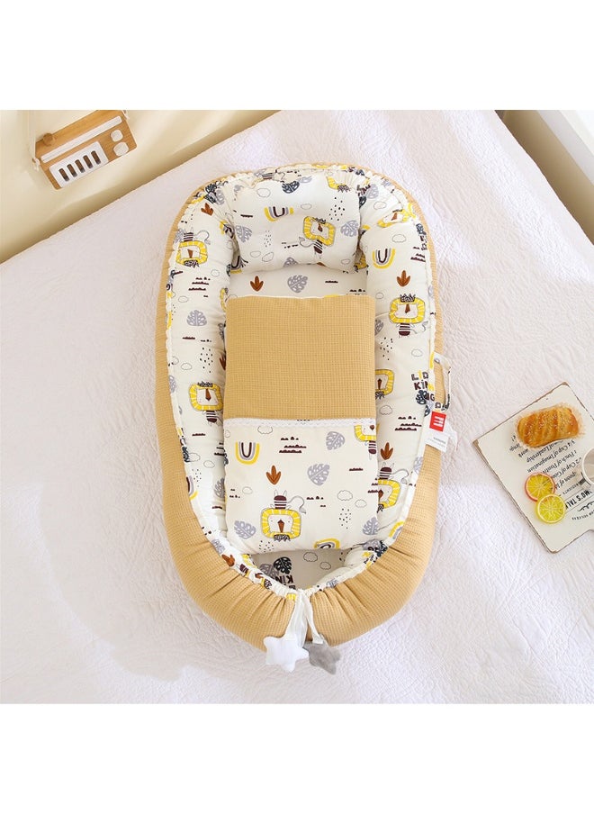 Portable Breathable Honeycomb Baby Bed with Removable Washable Mattress - Biomechanical Infant Nest and Travel Crib