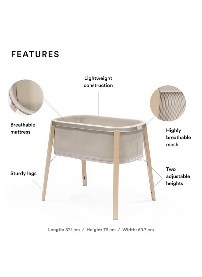 Snoozi Portable Travel Bed For Kids, Sandy Beige