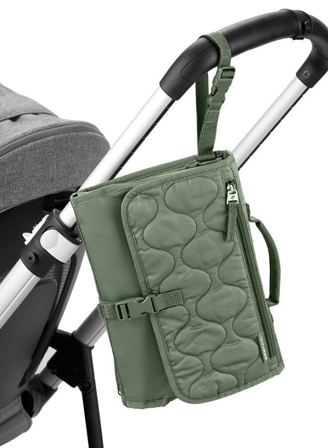 Pronto Signature Portable Baby Changing Station - Travel-Friendly Diaper Bag - Dark Sage