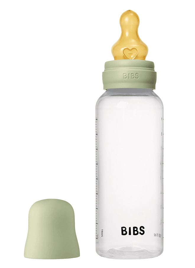 Pack Of 1 Baby Bottle Round Nipple Latex 270 Ml Medium Flow, Sage, 2 Months +