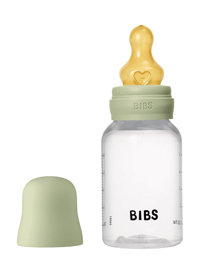 Pack Of 1 Baby Bottle Round Nipple Latex 150 Ml Slow Flow, Sage, 0 Months +
