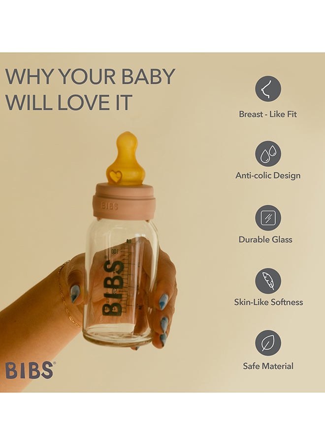 Pack Of 1 Baby Bottle Round Nipple Latex 150 Ml Slow Flow, Blush, 0 Months +