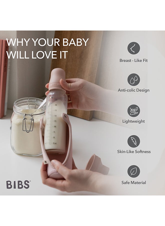 Pack Of 1 Baby Bottle Round Nipple Latex 270 Ml Medium Flow, Blush, 2 Months +