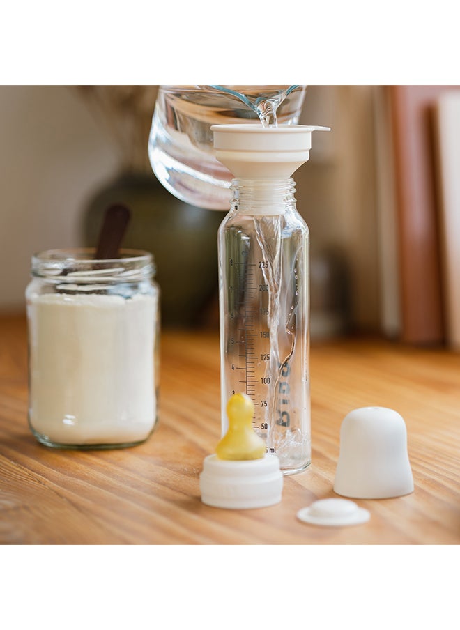 Pack Of 1 Baby Bottle Round Nipple Latex 270 Ml Medium Flow, Ivory, 2 Months +