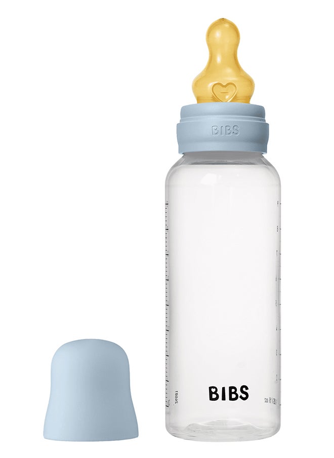 Pack Of 1 Baby Bottle Round Nipple Latex 270 Ml Medium Flow, Baby Blue, 2 Months +