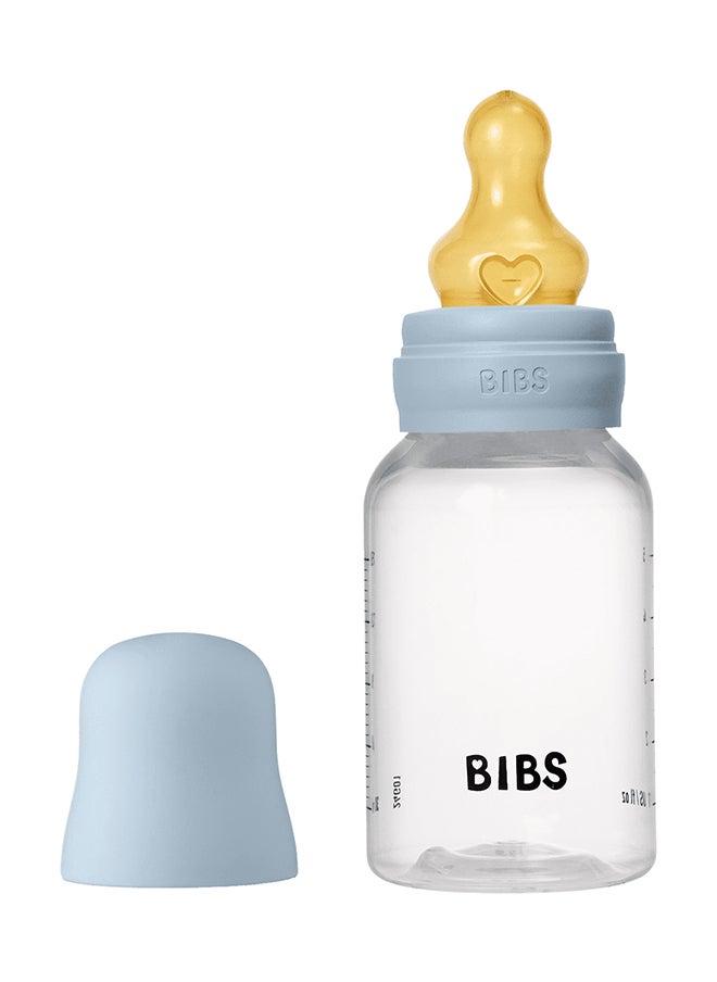 Pack Of 1 Baby Bottle Round Nipple Latex 150 Ml Slow Flow, Baby Blue, 0 Months +