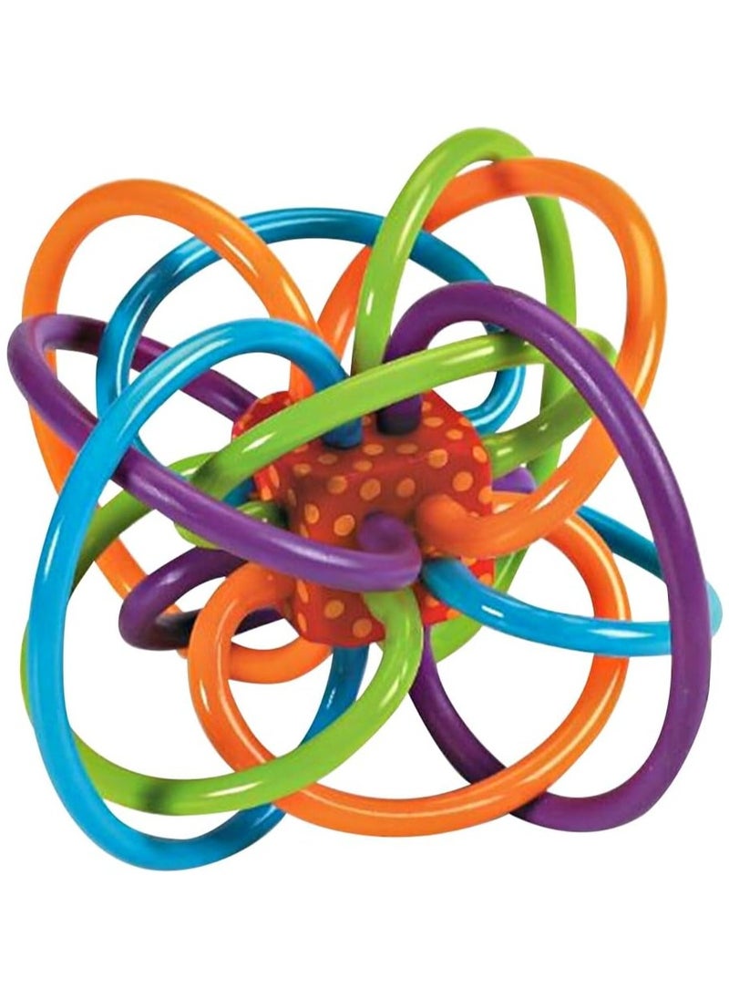 2-in-1 Sensory Teether Toy | Scratch-Proof Soft Rubber Teething Toy for Early Development | Teething Activity Gift for Boys & Girls