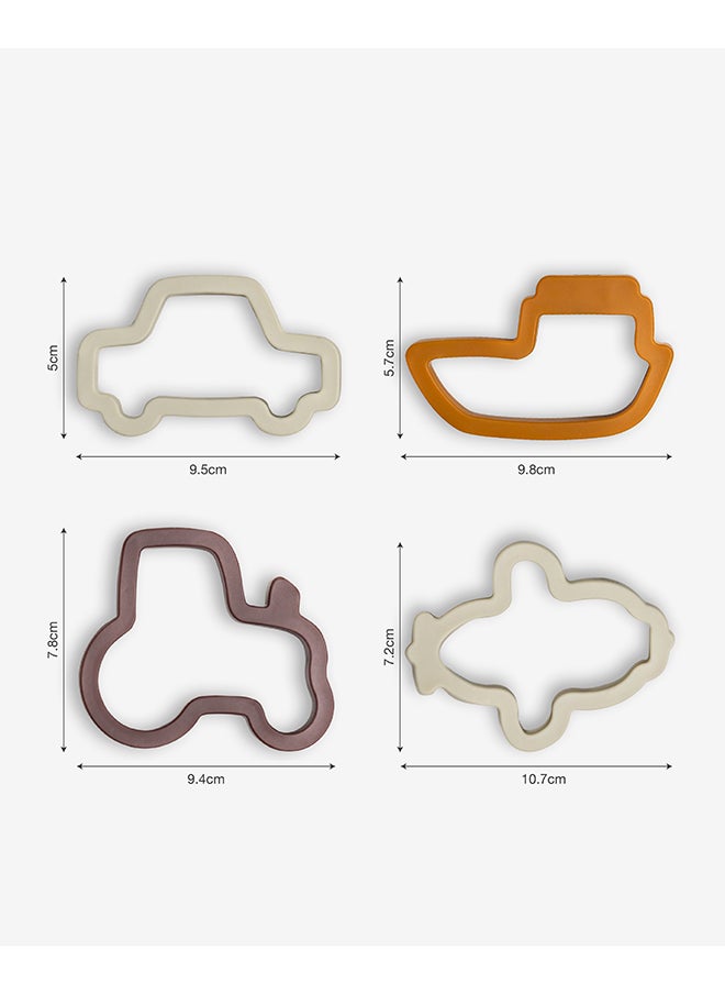Sandwich Cutters, Set Of 4, Vehicles