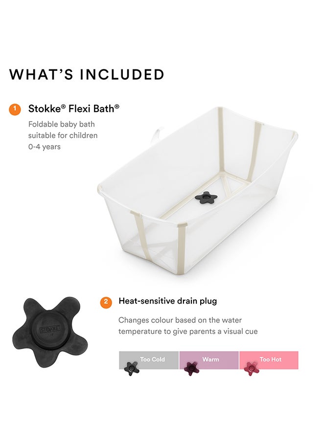Flexi Compact And Foldable Baby Bath Bundle With Stand In Sandy Beige