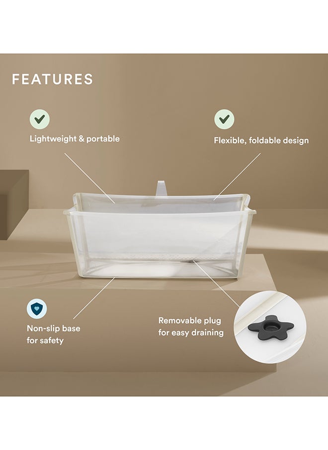 Flexi Compact And Foldable Baby Bath Bundle With Stand In Sandy Beige