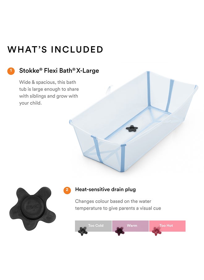 Flexi Bath X Large Extra-Large Foldable Baby Bath In Ocean Blue