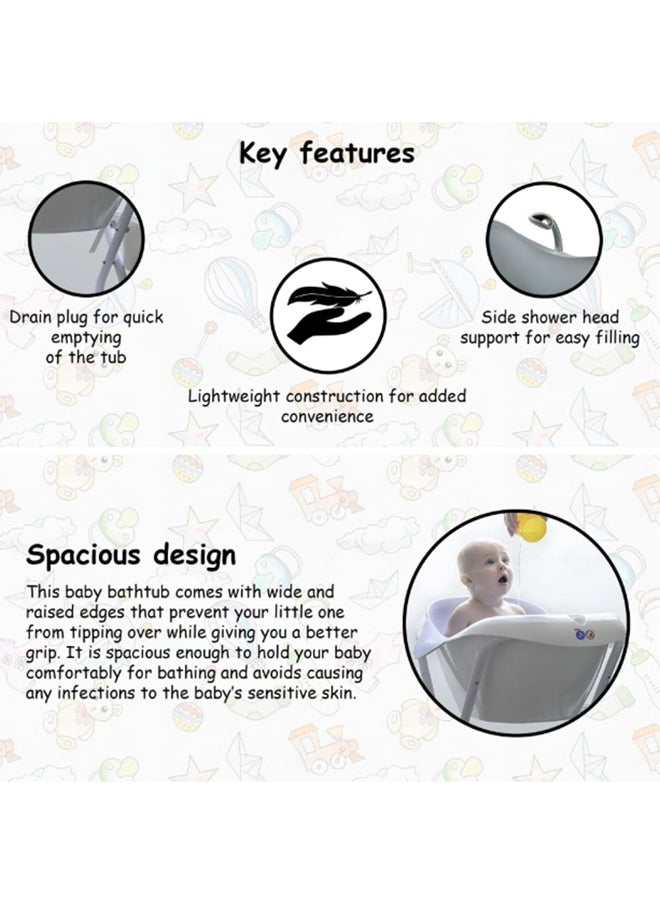 Camele’O 1st Age Baby Bath With Non-Slip Soft Touch Design, Sage Green